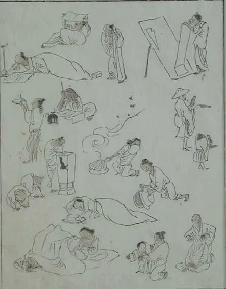 Comic Figures Engaged In Various Tasks