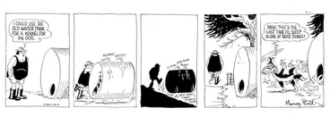 Image: Ball, Murray Hone, 1939-2017:'I could use the old water tank for a kennel for the dog.' 'Footrot Flats'/36. 1976.