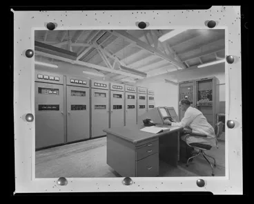 Image: A.W.A. Transmitting Hall at N.Z.B.S. Channel 3. Christchurch.