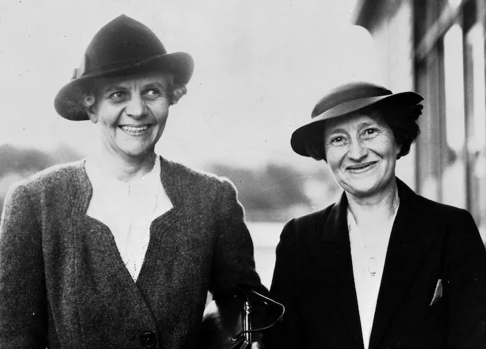 Dr Sylvia Chapman with an unidentified woman