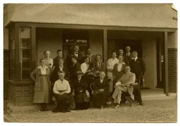 Image: Photograph, Black and White: Lovell-Smith family group at Christmas 1921