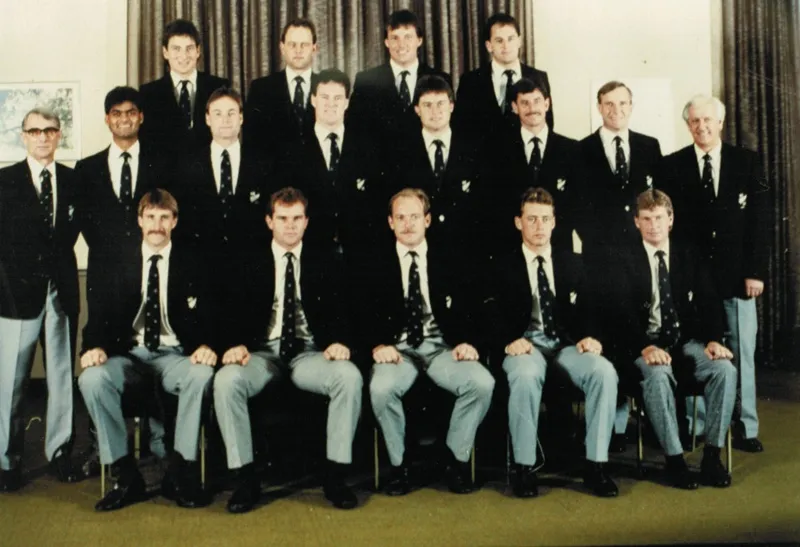 Photo: New Zealand cricket team on a tour to Sri Lanka, 1987