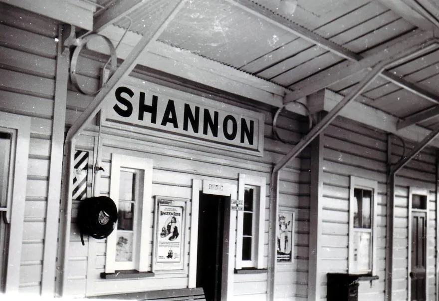 Shannon Railway Station, building viewed from platform, c.1970's