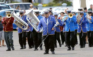 Rātana brass band, Rātana Pā, January 2007 Image: Rātana brass band, Rātana Pā, January 2007