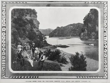 Image: CHRISTMAS DINNER UNDER THE POHUTUKAWA, RAKAUNUI RIVER, KAWHIA, KING COUNTRY, AUCKLAND, N.Z.