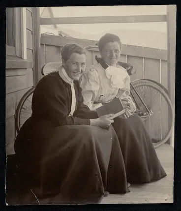 Image: Robina Nicol (left) and friend