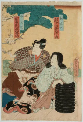 A Scene from "Shiranui-Monogatari" (right sheet of Triad)