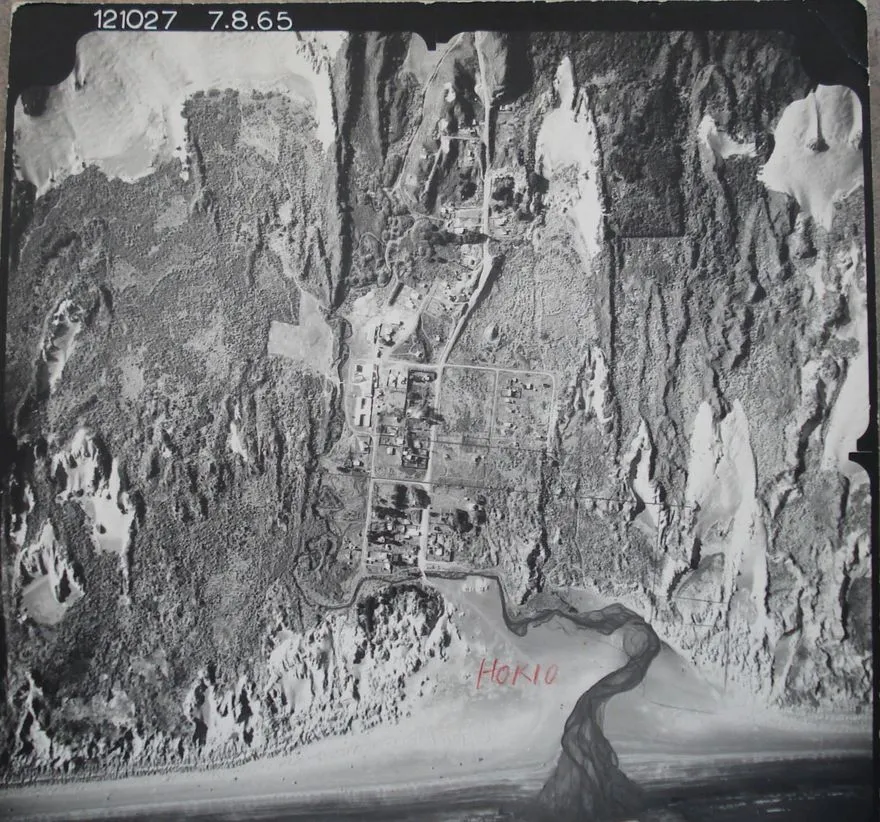 Hokio and Hokio Stream mouth, 1965