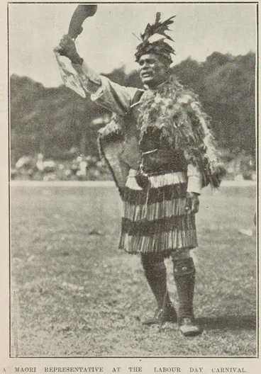 A Māori representative at the Labour Day carnival Image: A Māori representative at the Labour Day carnival