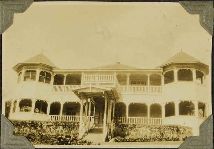 The residence of Ta'isi Olaf Frederick Nelson at Tuaefu, Samoa, 1928