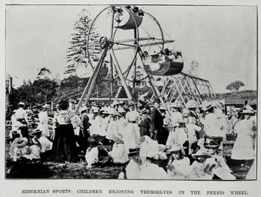 Image: Hibernian sports: Children enjoying themselves in the ferris wheel