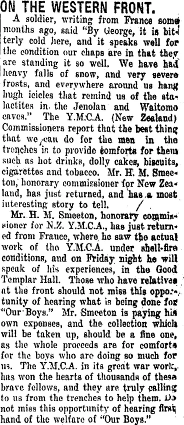 Image: ON THE WESTERN FRONT. (Taranaki Daily News 3-5-1917)