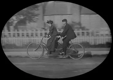 Image: Pedal power! Riding tandem!