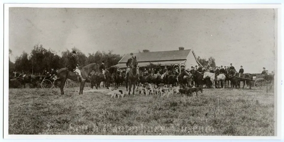 [South Canterbury Hunt Meet at the Kennels, Claremont Road]