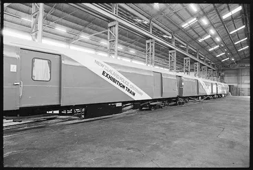 Image: New Zealand Police Centenary exhibition train - Photograph taken by Merv Griffiths