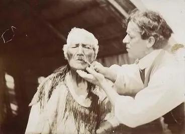 Image: [Goldie Combing the Whiskers of a Sitter ...]