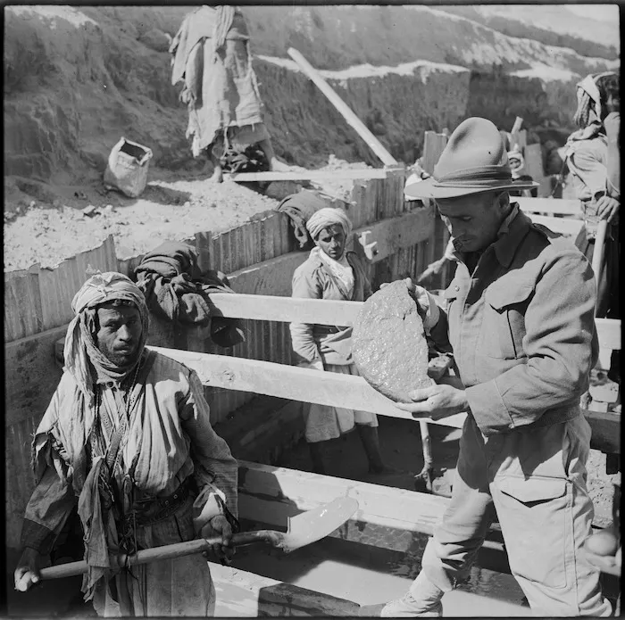 Ancient pottery found during NZ Engineers work at Aqaba - Photograph taken by M D Elias