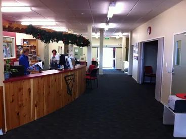Image: Main desk, Mangakino Library