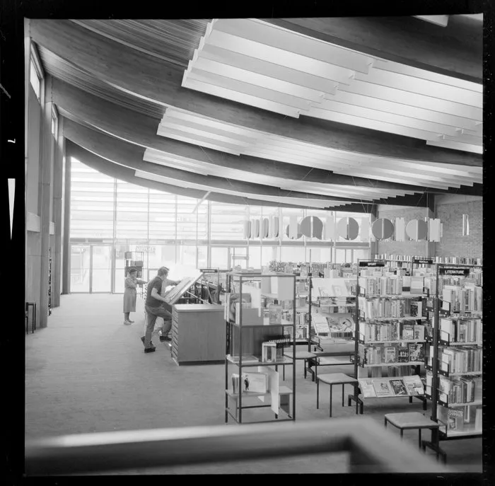 Interior of Gisborne Public Library