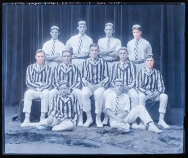 Image: Glass Plate Negative: Christ's College, Cricket Eleven, 1910