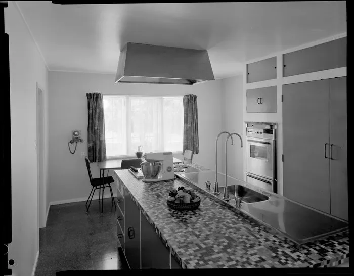 Kitchen interior, Cockburn house, Masterton