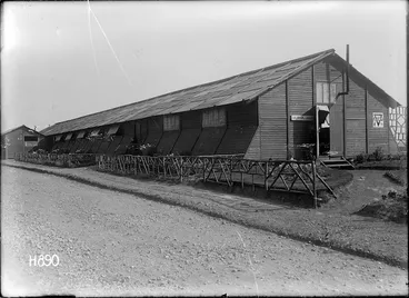 Image: The Manawatu, the YMCA hut at the New Zealand Stationary Hospital in Wisques, France, World War I