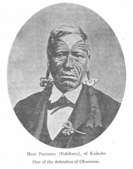 Hare Puataata (Puhikura), of Kaikohe — One of the defenders of Ohaeawai
