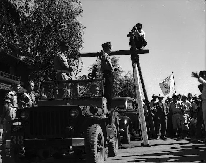Koreans celebrate the emancipation of Korea from Japanese rule