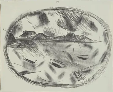 Puketutu, Manukau, 3 lithographs. 1. Image: Puketutu, Manukau, 3 lithographs. 1.