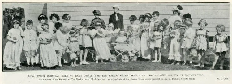 Baby Queen Carnival held to raise funds for the Spring Creek branch of the Plunket Society in Marlborough