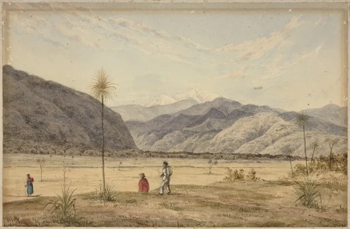 [Smith, William Mein] 1799-1869 :[Exploring party in the Wairarapa. 1840s?]