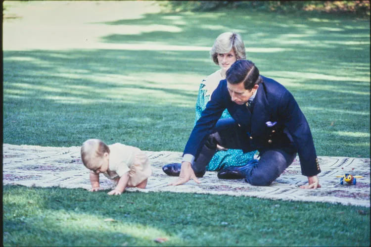 Prince Charles, Princess Diana and Prince William at Government House, 1983