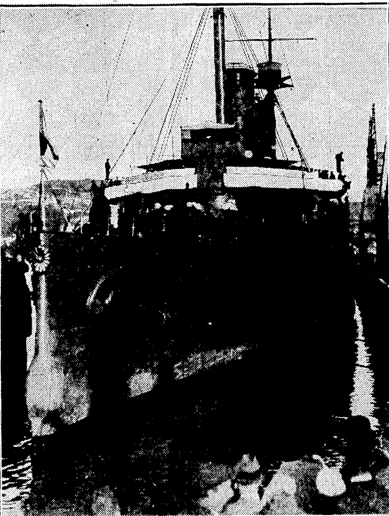 Evening Post" Photo. JAPANESE CRUISER TO VISIT. WELLINGTON.—The cruiser Asama, which is to visit Wellington in the course of the next few iveeks as a unit of the Japanese squadron which is on a tour of the Pacific.; ■ ■ ; -, – : . (Evening Post, 20 April 1935)