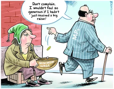 Image: Moreu, Michael, 1969- :"Don't complain. I wouldn't feel so generous if I hadn't just received a big raise!" 27 February 2015
