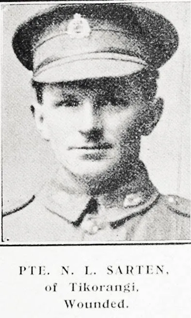 Pte N L Sarten of Tikorangi, wounded