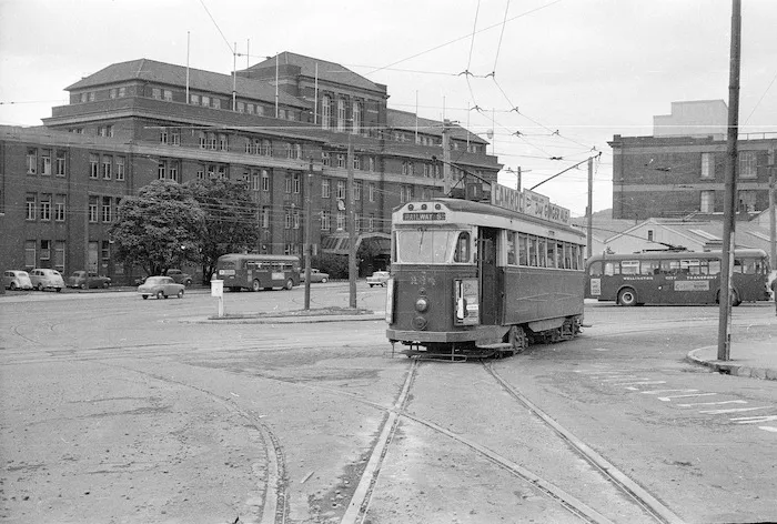 Tram in Lambton Quay, Wellington