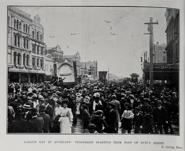 Image: LABOUR DAY IN AUCKLAND: PROCESSION STARTING FROM FOOT OF QUEEN STREET
