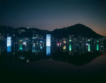 Image: [Hong Kong at night (from a series on Hong Kong)]
