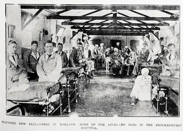 Image: Wounded New Zealanders in England: Some of the Auckland boys in the Brockenhurst Hospital