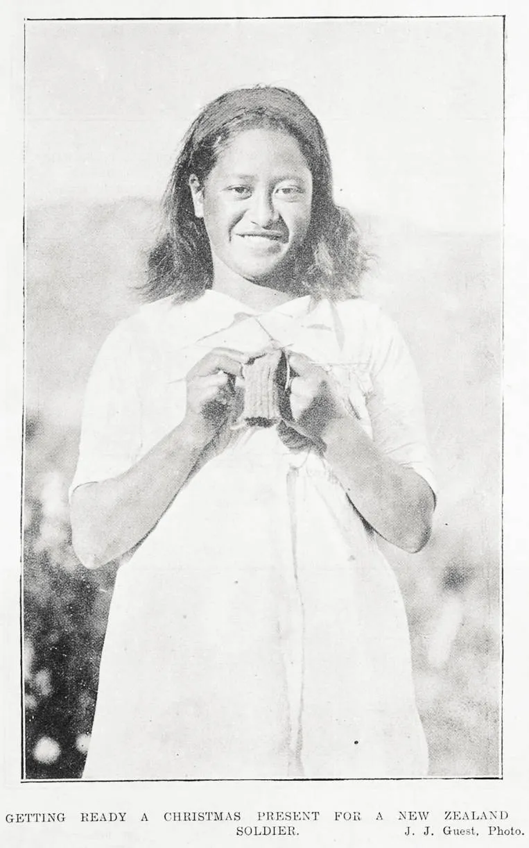 Getting ready a Christmas present for a New Zealand soldier