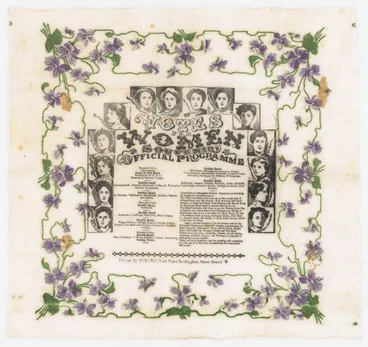 Image: Napkin, Votes for Women Souvenir Official Programme