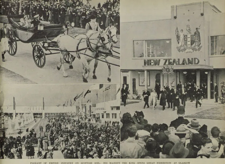 Empire Exhibition at Bellahouston Park, Glasgow, was declared open by King George, accompanied by Queen Elizabeth
