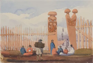 Image: Carved gateway. Pitoni, Wellington.