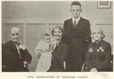 Image: Five generations in Taranaki family