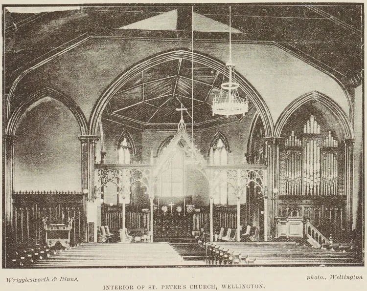 Interior of St Peters Church, Wellington