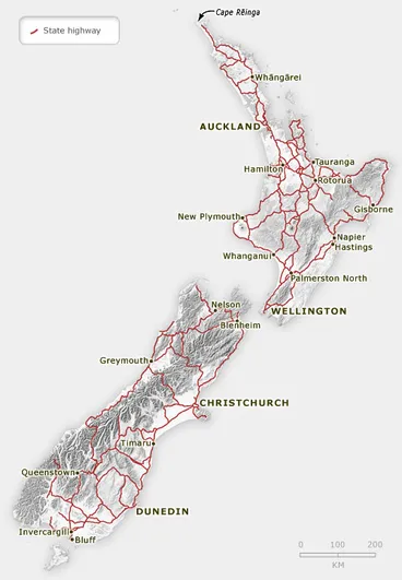 State-highway network Image: State-highway network