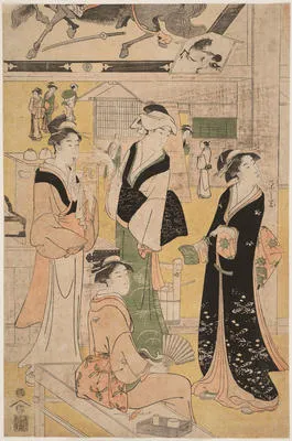 Women Resting in the Votive Picture Hall at Asakusa