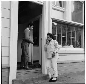 Image: Outside Te Aro Hotel, Molesworth Street, Wellington; Christmas social at the railway yards social hall, Wellington
