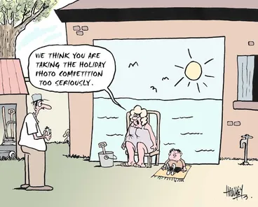 Image: "We think you are taking the holiday photo competition too seriously." 5 January, 2006.