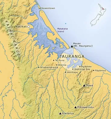 Image: Boundaries of Tauranga tribes